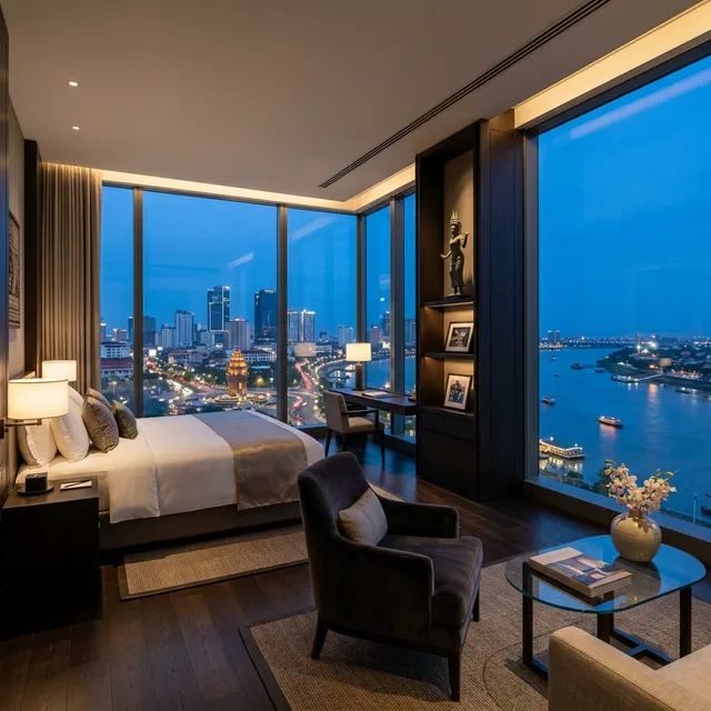 Rosewood Phnom Penh City View Panoramic - Premium Southeast Asia Golf Tours 2026