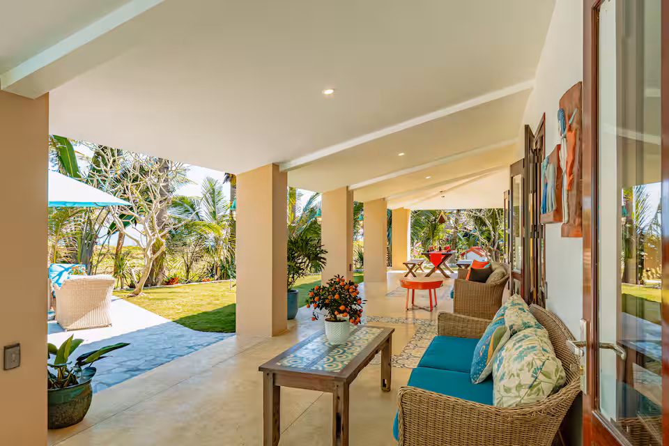 Holiday Villa Outdoor Living Area and Private Pool - Vietnam Central Coast Golf Tour