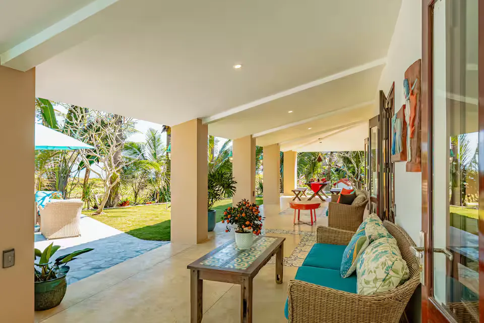Holiday Villa Outdoor Living Area and Private Pool - Vietnam Central Coast Golf Tour