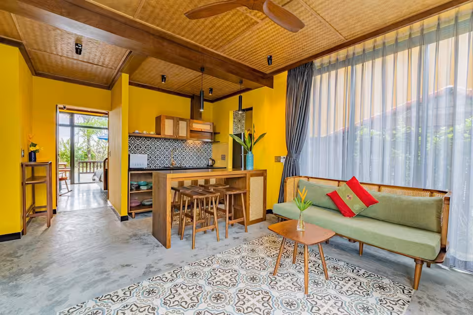 May Villa An Bang Beach Living Room Overlooking Private Pool Hoi An Vietnam