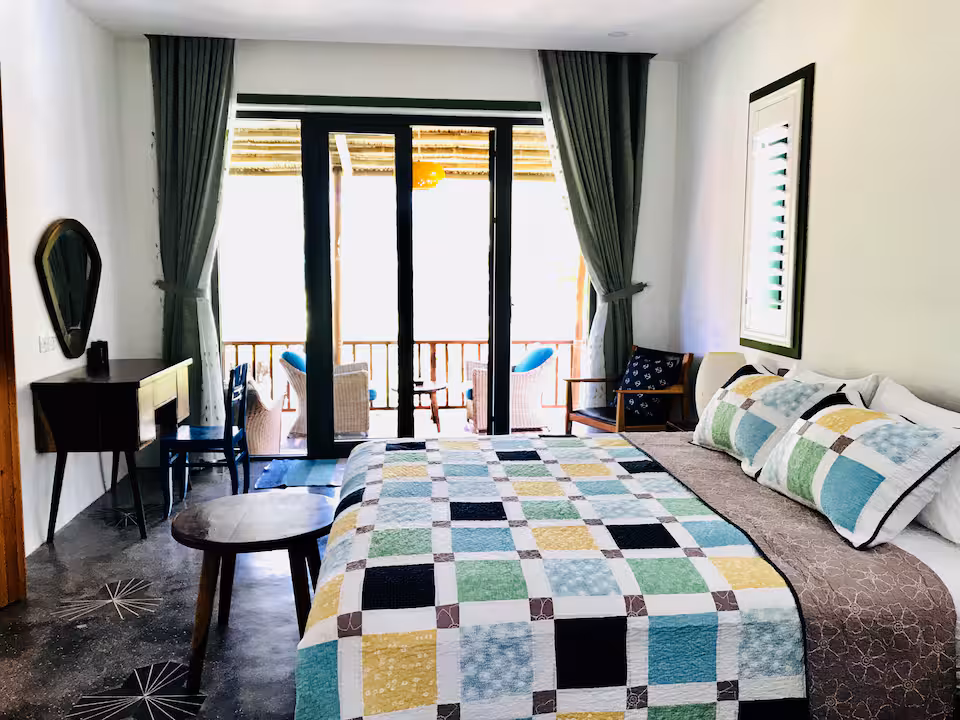 Salt Villa An Bang Beach Bedroom with King-Sized Bed Hoi An Vietnam