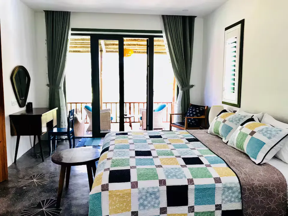 Salt Villa An Bang Beach Bedroom with King-Sized Bed Hoi An Vietnam