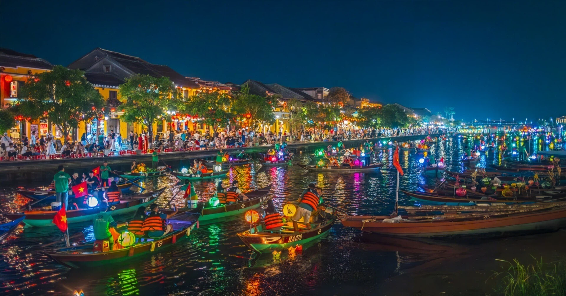 Hoi An Ancient Town river by night, offering exclusive cultural immersion